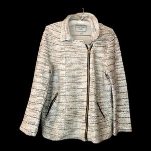 Lucky Brand Cream and Black Textured Blazer